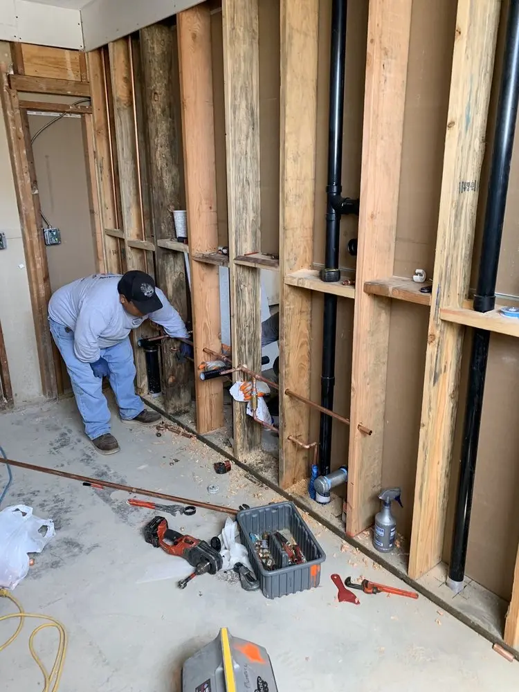 Commercial rough-in plumbing for Water Heater Replacement in Danville
